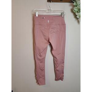 Free People Fp Movement Ruffled Bottoms Leggings Pink Size Medium 25” Inseam